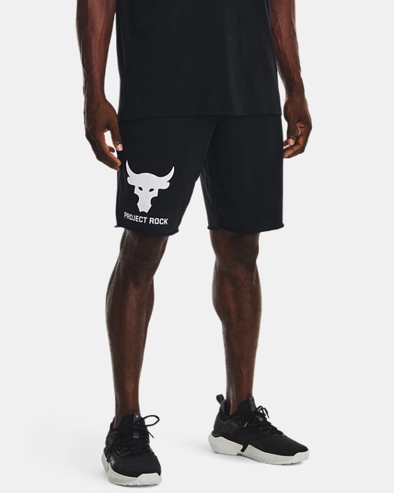 Men's Project Rock Terry Brahma Bull Shorts, Black, pdpMainDesktop image number 0